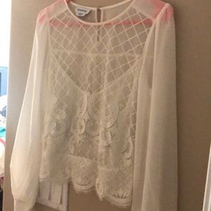 Bebe cream lace blouse